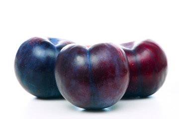 Frische Pflaumen, isoliert