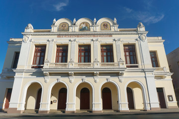 Fototapeta na wymiar Teatro Tomas Terry colonial building in Cienfuegos, Cuba