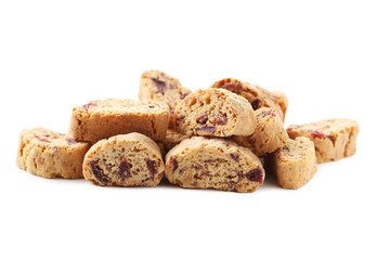 Cantuccini cookies isolated on a white background
