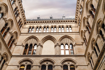 Naklejka premium Patio of the town hall with beautiful architecture