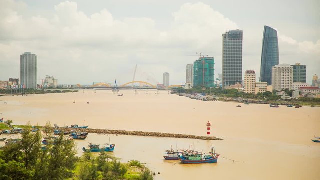 Panorama of Da Nang city skyline.