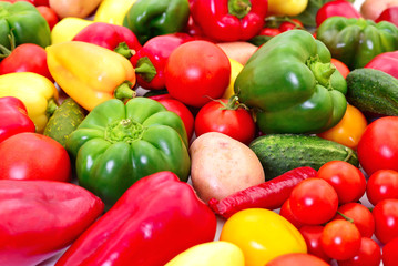 Fototapeta na wymiar Set of different vegetables.