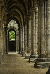 Kirkstall Abbey, Leeds, UK - obrazy, fototapety, plakaty