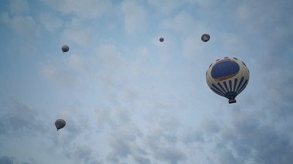 Hot air balloons flying in the sky