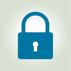 Lock icon. User login or authenticate icon.  Flat design style. 
