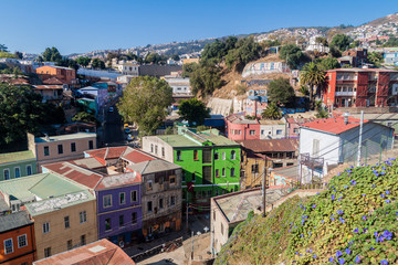 Fototapeta premium Colorful houses of Valparaiso, Chile