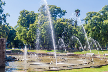 Fountain at Independencia square in Mendoza, Argentina