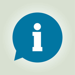 Info speech bubble symbol.Flat design style.