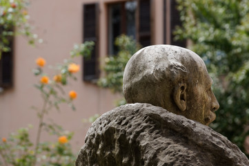 Details of architecture, historical buildings of Italy. Ascoli Piceno. Marche.