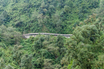 Mountains covered with a lush forest along the road from San Miguel de Tucuman to Tafi del Valle, Argentina