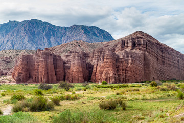 Rock formations in Quebrada de Cafayate valley, Argentina