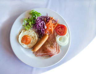 American breakfast set