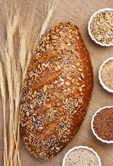 Whole Grain Bread with Ingredients