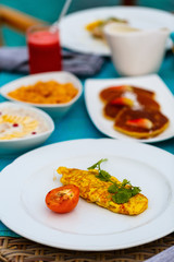 Breakfast with omelet
