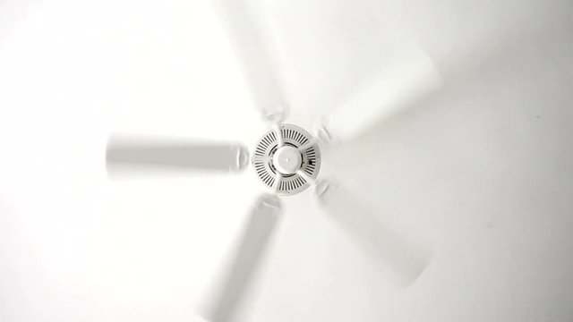 Rotation of ceiling fan.