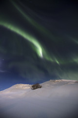 Aurora borealis in north Iceland