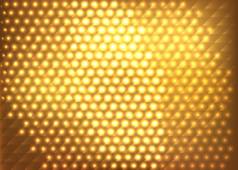 Gold glow geometric abstract background. Vector illustration.