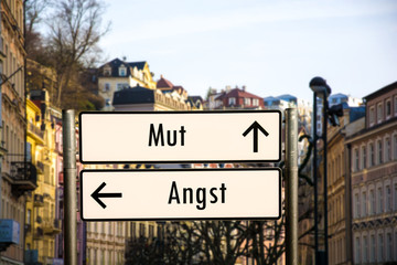 Obraz premium Schild 206 - Mut