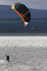 Kitesurfing on the Moray Firth near Inverness