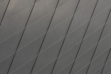 Aluminum metal/steel surface texture on building