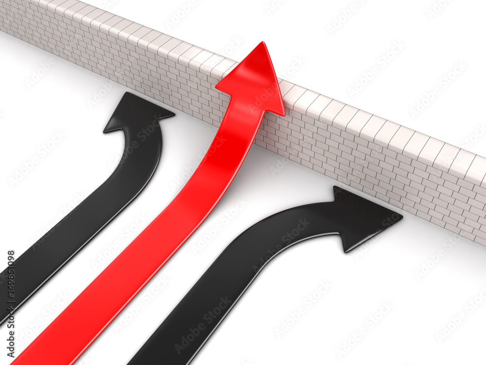 Poster 3d arrows. image with clipping path