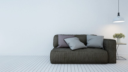 Living area in apartment or hotel - 3D Rendering