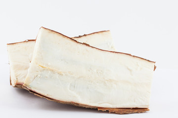 Cassava (Manihot esculenta) isolated in white background