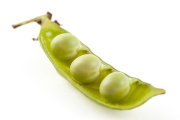 Peas (Pisum sativum) isolated in white background