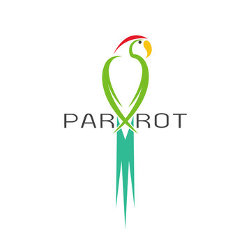 Vector of a parrot design on white background. Bird Icon. Easy editable layered vector illustration.