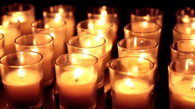 Close Up Background Of Candles