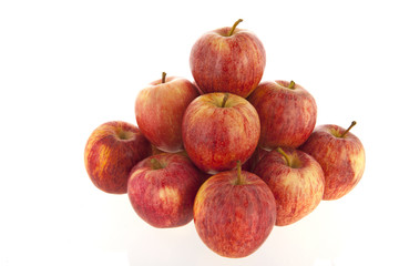 Fototapeta na wymiar pyramid red apples