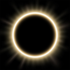 Rounded white light illuminated, Suitable for product advertising, product design, and other. Vector Illustration