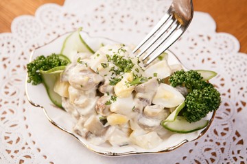 russian food with a fork, 러시아 요리