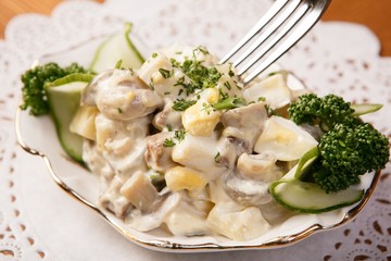 russian food with a fork