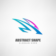 Abstract shape logotype, Suitable for company brand, product design, and other. Vector illustration