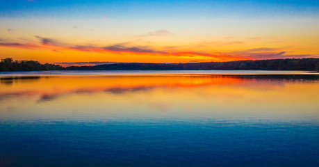 Landscape,  sunset, lake