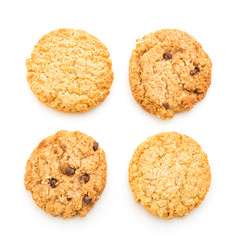 homemade cookies on white background