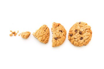 homemade cookies on white background
