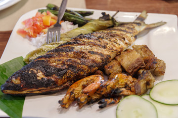 Filipino favorit fish grilled bangus - Milkfish