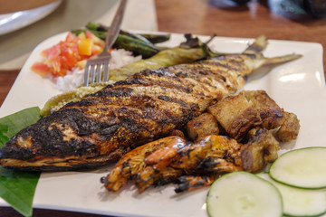 Filipino favorit fish grilled bangus - Milkfish
