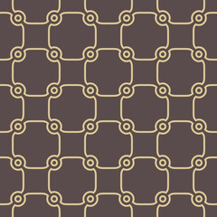 Fototapeta premium Seamless brown and golden pattern for your designs and backgrounds. Modern geometric ornament