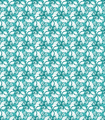 Floral colored ornament. Seamless abstract classic pattern with flowers