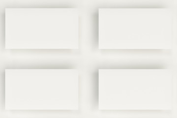 Obraz premium White blank business cards mock-up on white background
