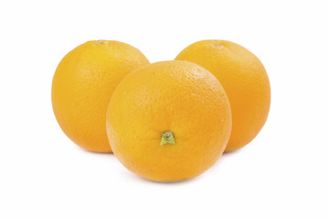 Three Orange fruits ioslated