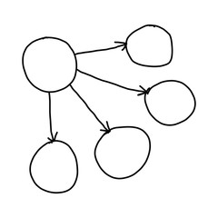 Hand of businessman drawing graphics a symbols geometric shapes graph to input information concept.