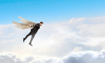 Feeling free and happy. Mixed media