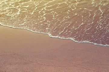 Beach or coast of vintage color style in tropics sea.