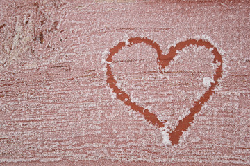 Obraz na płótnie Canvas frosty background with heart