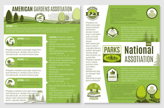 Vector brochure for landscape or gardening company