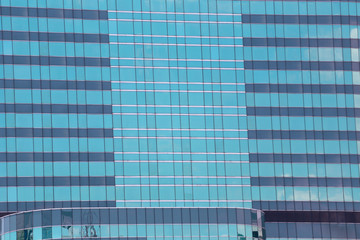 Blue Glass of Business tall buildings.